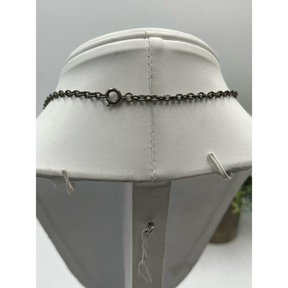 Vintage Brown Topaz Glass CAMEO Intaglio PENDANT Necklace‎ victorian revival - Picture 6 of 7